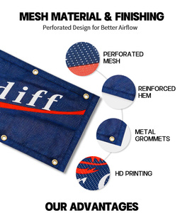 Coperture Personalizzate <span class=keywords><strong>Antivento</strong></span> in Tessuto PVC CMYK per Barriere, Recinzioni e Striscioni per Eventi - Product Image 4