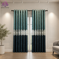 Rideaux occultants tissés à œillets 100 % polyester ignifuges isolants style moderne de luxe motif continu toutes saisons pour plafond