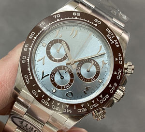 Reloj Cronógrafo Mecánico de Lujo para Hombre, con Tapa Trasera Transparente, Acero Inoxidable 904L, Esfera Azul Hielo Clásica, 40 mm de Diámetro - Product Image 4