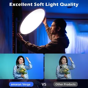 Panneau lumineux LED bicolore Amaran Verge USB-C PD 2 700 K - 6 500 K, éclairage de <span class=keywords><strong>studio</strong></span> photo pour Youtube Tiktok par Aputure - Product Image 4