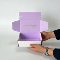 Boîte d'emballage cadeau pliable en papier coloré, impression de votre propre logo