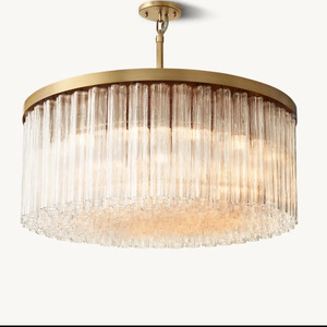 Bắc Âu thiên khách sạn sang trọng tuổi Brass Led pha lê đèn Chùm Tua Fringe ánh sáng Trần - Product Image 4