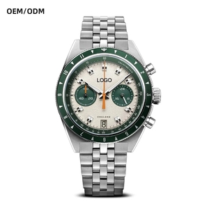 Montres personnalisées OEM ODM avec logo pour hommes, 40 mm, montres de plongée de luxe, chronographe à quartz <span class=keywords><strong>VK64</strong></span>, acier inoxydable 316L, montre pour homme - Product Image 1