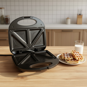 热销三明治机不粘不锈钢烤盘蛋糕盘带双面造型模具电动家用 - Product Image 1