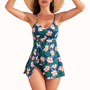 2025 donna sportiva <span class=keywords><strong>senza</strong></span> <span class=keywords><strong>spalline</strong></span> a vita alta Tankini <span class=keywords><strong>costume</strong></span> da bagno con gonna a Modulare floreale per Amazon esplosione offerta-1 pezzo - Product Image 5