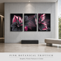 Seni Dinding Kanvas Triptych Bunga Hitam dan Emas Modern 3 Panel Cetakan Dekoratif untuk Dekorasi Ruang Tamu