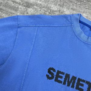 T-Shirt con Stampa Grafica di Design, 250 Gsm, Oversize, Premium 100% Cotone, Collo Tondo, Lavaggio Acido, per Uomo - Product Image 4