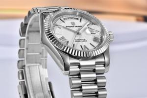 PAGANI DESIGN 1752 Orologio da Polso Automatico Meccanico da Uomo in Acciaio Inossidabile di Lusso 36mm Impermeabile 100M con Rivestimento AR - Product Image 3