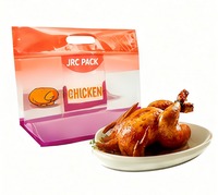 Sacs d'emballage pour aliments chauds au micro-ondes en plastique laminé imprimé personnalisé, anti-buée, pour rôtisserie, poulet, OEM/ODM