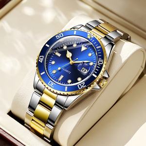 Özel lüks iş erkek kol saati paslanmaz çelik dalış takvim kuvars alaşım cam Relogio luxos De Luxo - Product Image 3