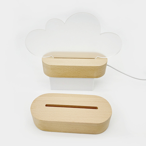 Tùy chỉnh USB bằng gỗ LED ánh sáng ban đêm sáng tạo UV nhà thông minh đèn cho trẻ em cá nhân món quà với UV cơ sở - Product Image 4