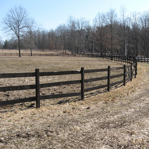 Long service life plastic black 5ft high 3-rails fence <strong>horse</strong> around vinyl pvc <strong>horse</strong> fence plastic for farm fence - Product Image 3