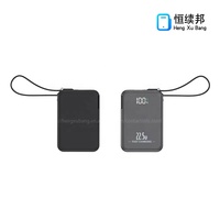 Batterie externe HXB 20000mAh LOGO, charge super rapide 22.5W, prise AC intégrée, câbles Type-C, grande capacité, support de charge portable
