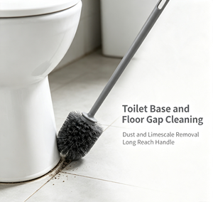 Household <b>Round</b> Head Toilet <b>Brush</b> with Soft Bristle and Wall Mounted Long Handle for Toilet Cleaning - Product Image 2