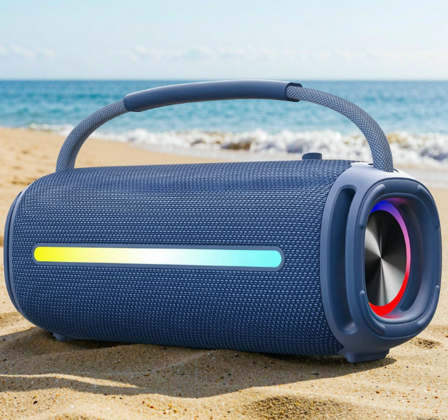 New Portable Waterproof Outdoor Speaker with RGB LED Lights for 5.3 for Computer & Mobile Phone Camping Gift Wholesale
