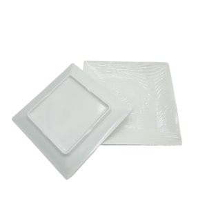 <span class=keywords><strong>Assiette</strong></span> carrée en mélamine incassable, <span class=keywords><strong>blanche</strong></span>, effet vague d'eau, <span class=keywords><strong>steak</strong></span>, fondue, fruits de mer, dessert, salade, restaurant, <span class=keywords><strong>assiette</strong></span> en plastique réutilisable - Product Image 3