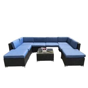 Conjunto de sofás de jardim Kd Mobiliário para exterior Conjunto de móveis de vime Kd - Product Image 1