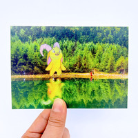 Cartes d'affiches en plastique lenticulaire 3D personnalisées, imperméables, découpées à la forme, avec animation de mouvement, images en mouvement, autocollants lenticulaires imprimés