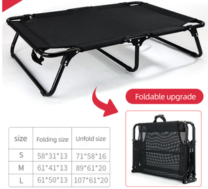 Hamaca plegable portátil para acampar en interiores y exteriores para mascotas, para perros y gatos, cama elevada para perros, cunas, cama elevada para perros - Product Image 4