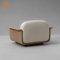Canapé en lin blanc pour salon, fauteuil inclinable ergonomique, fauteuil individuel pour villa, hall, chambre, appartement, café