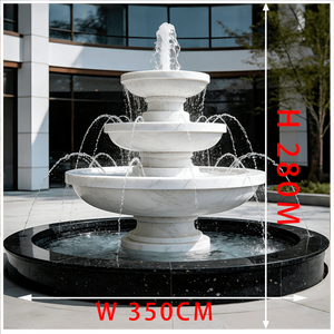 <span class=keywords><strong>Fuente</strong></span> de Agua en Cascada de Mármol de Piedra Natural Personalizada, <span class=keywords><strong>Fuente</strong></span> de Piedra para Parque, Decoración de Villas y Mansiones - Product Image 2
