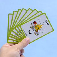 Cartes de jeu de dessin animé personnalisées haut de gamme pour enfants, jeux de société éducatifs en plastique, impression de cartes de jeu