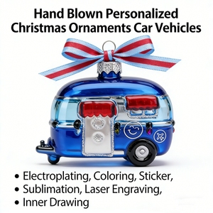 Adornos Navideños Personalizados Hechos a Mano, Vehículos con Recubrimiento Electrolítico y Coloración para Decoración de Árboles de Navidad - Product Image 4