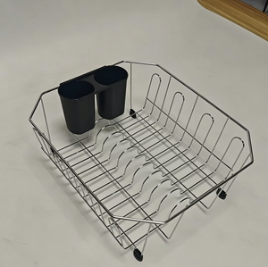 Escurridor <span class=keywords><strong>de</strong></span> Platos <span class=keywords><strong>de</strong></span> Acero Inoxidable Premium con Soporte para Cubiertos, Escurridor para Platos, Tazas, Tazones y Utensilios en el Fregadero - Product Image 6