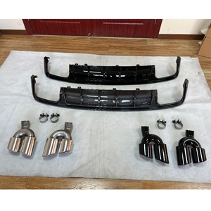 ตัวกระจาย C8 <span class=keywords><strong>S6</strong></span> A6รถสีดำเงาคาร์บอนไฟเบอร์ตัวแยกกันชนหลังสำหรับ <span class=keywords><strong>Audi</strong></span> 2019 2020 2021 2022 <span class=keywords><strong>2023</strong></span> 2024 - Product Image 2