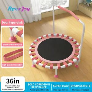 Trampolín para Niños para Interiores con Red de Seguridad y Barandilla, Cama Elástica Resistente, Juguete para Niños y Niñas para Hacer Ejercicio - Product Image 2