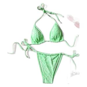 Nouveau maillot de bain sans manches avec soutien-gorge rembourré, bikini sexy de style européen et américain, ensemble deux pièces tendance pour femmes - Product Image 5