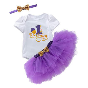 Vêtements pour bébé fille de 6 à 12 mois, vêtements pour tout-petits, robe de fête pour filles, jupe tutu pour bébé fille de 1 an DGHB-001 - Product Image 2