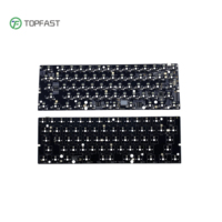 Guangzhou Pembuatan GK61 Melalui QMK Dukungan Rgb Tipe C Hot Swap Oem 60% Wired Mekanis Keyboard Pcb