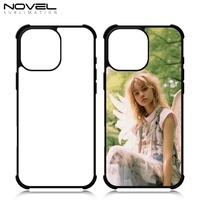 Coques de téléphone portable vierges en TPU 2D pour sublimation, protection intégrale, antichoc, résistantes à la saleté, ajustement parfait à 100 %, pour 17, noir transparent