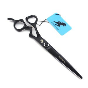 Tijeras de peluquería con mango curvo, para el hogar, para salón de belleza, 7,0 pintura - Product Image 3