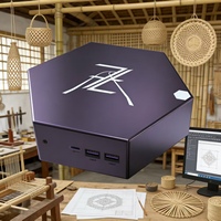 Mini PC Host para Taller de Tejido de Bambú: Gestión de Diseños, Vista Previa de Patrones y Referencia de Diseño para Manualidades con Pantalla Clara