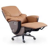 Chaise de bureau ergonomique confortable pour cadres, avec ventilation intégrée, chauffage et massage, et port USB de charge.