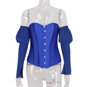 <span class=keywords><strong>Corsetto</strong></span> Nero alla Moda per Matrimoni e Feste <span class=keywords><strong>con</strong></span> <span class=keywords><strong>Maniche</strong></span>, Top <span class=keywords><strong>Corsetto</strong></span> Sottoseno Sexy da Donna - Product Image 4