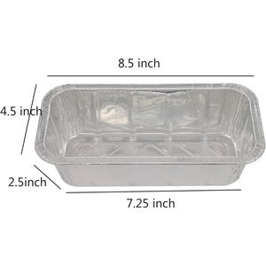 750ml Disposable <b>Aluminum</b> Mini Loaf Pan <b>Container</b> with Plastic Lid Recyclable Food Grade Baking Tray RE216 - Product Image 2