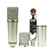 Microphone à condensateur cardioïde U87 -2, diaphragme doré de 34 mm, circuit d'amplification de classe A, alimentation fantôme 48V, microphone d'enregistrement vocal en studio