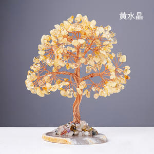 Prosperidade Riqueza Árvore De Cristal Único Presente Artesanato Gemstone Dinheiro Árvores - Product Image 3