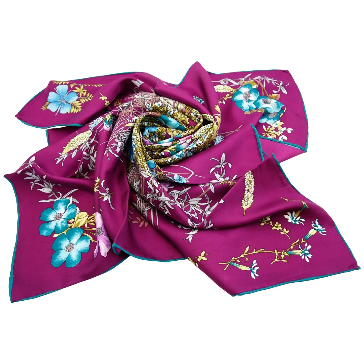 Hamocigia-pañuelos de seda para mujeres, Hijab cuadrado con estampado personalizado, fabricante de China