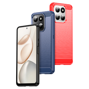 Cover Posteriore in Fibra di Carbonio Resistente agli Urti in TPU Morbido per <span class=keywords><strong>Huawei</strong></span> Honor X7D 4G/5G/Honor 400 <span class=keywords><strong>Smart</strong></span> 5G - Product Image 2