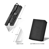 Couteau utilitaire en titane usiné CNC, OEM ODM, couteau de camping portable, coupe-boîte multifonctionnel, couteau de poche léger EDC