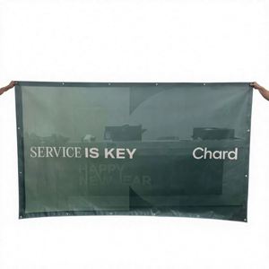 Custom PVC Coated Mesh Banner UV Printed Wind Resistant Perforated <b>Sign</b> for Event Barriers Construction Fencing - Product Image 1