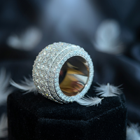 Bague personnalisée en argent sterling 925 plaqué platine, certifiée GRA, luxueuse, avec moissanite en grappe, taille brillant, sertissage pavé, couleur D, pureté VVS