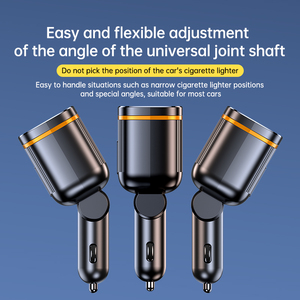 Chargeur de voiture super rapide, cadeau idéal pour les pères et les amis, 6 en 1, 2 USB, 2 Type-C1 PD45W plus 2 adaptateurs, charge rapide pratique en voiture - Product Image 3