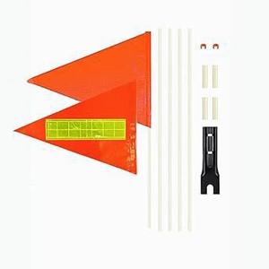 Nouveau drapeau de sécurité transfrontalier pour vélo d'enfant, drapeau de guidon en ruban, en PVC, forme triangulaire, détachable - Product Image 6