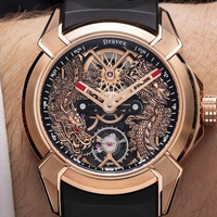 Nouvelle montre mécanique entièrement automatique pour homme, avec cadran double dragon, bracelet en silicone noir, boîtier en acier inoxydable, charme sportif et tendance