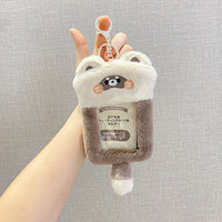 Porte-clés en peluche de 3 pouces pour photos, porte-carte photo, étui pour carte d'identité, pendentif jouet animé - Vente en gros